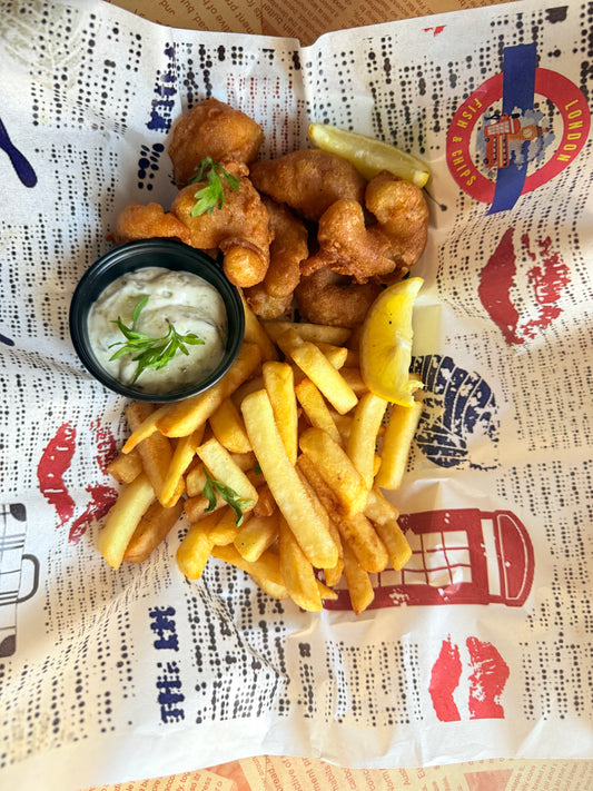 SHRIMPS & CHIPS ( Camarones y papas)