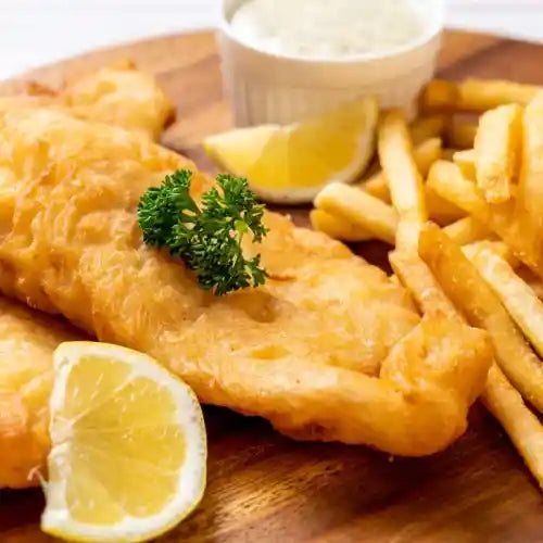 TILAPIA & CHIPS (Filete de Tilapia y Papas).